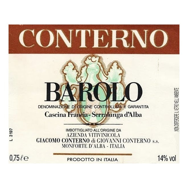 Giacomo Conterno, Barolo, Francia