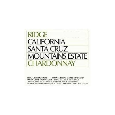 Ridge, Estate Chardonnay, Santa Cruz Mountains